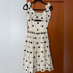 Ceil Chapman Marilyn Monroe B&W Polka Dot Dress
